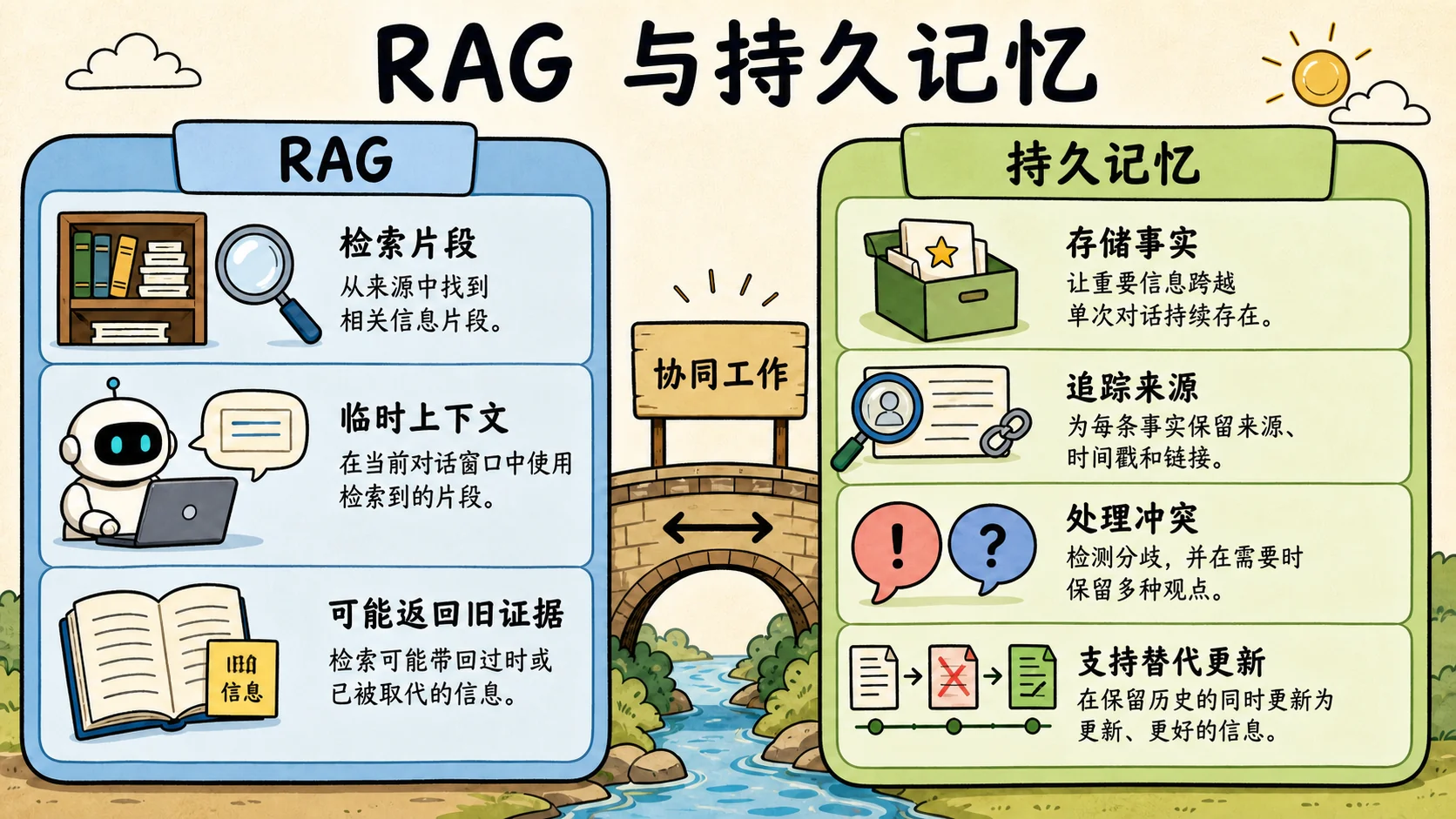 RAG 检索与持久 AI 记忆的对比