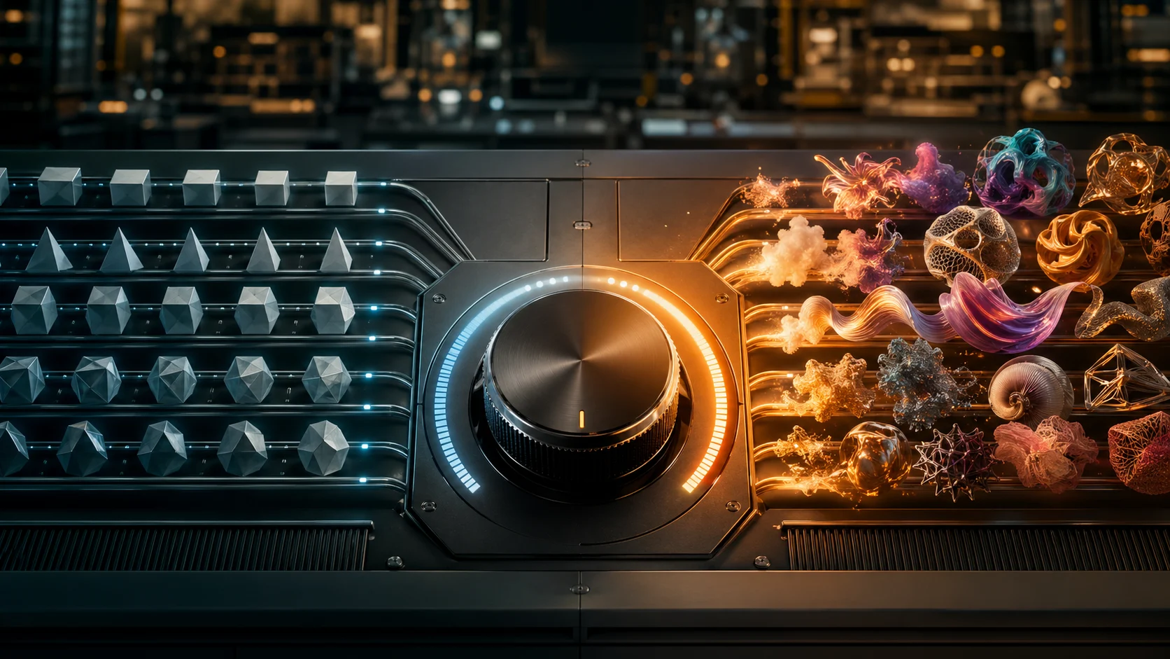 A precise temperature control dial balancing predictable pipeline work with creative exploration