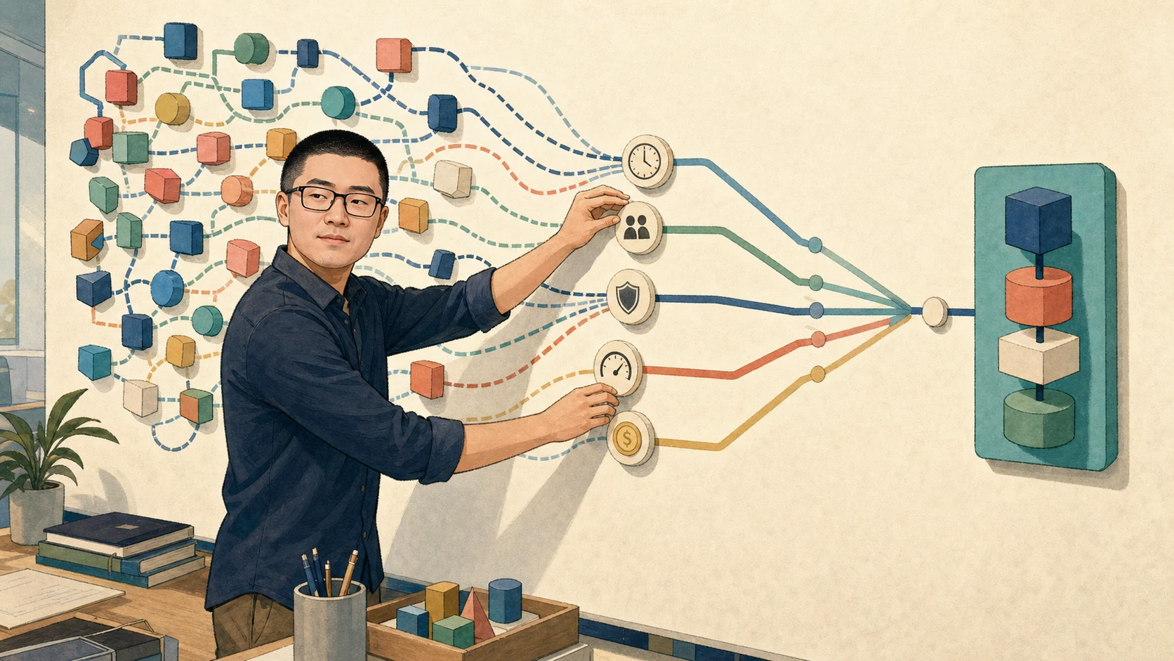 Mark uses time, team, security, performance, and budget constraints to narrow many software paths into one simple design